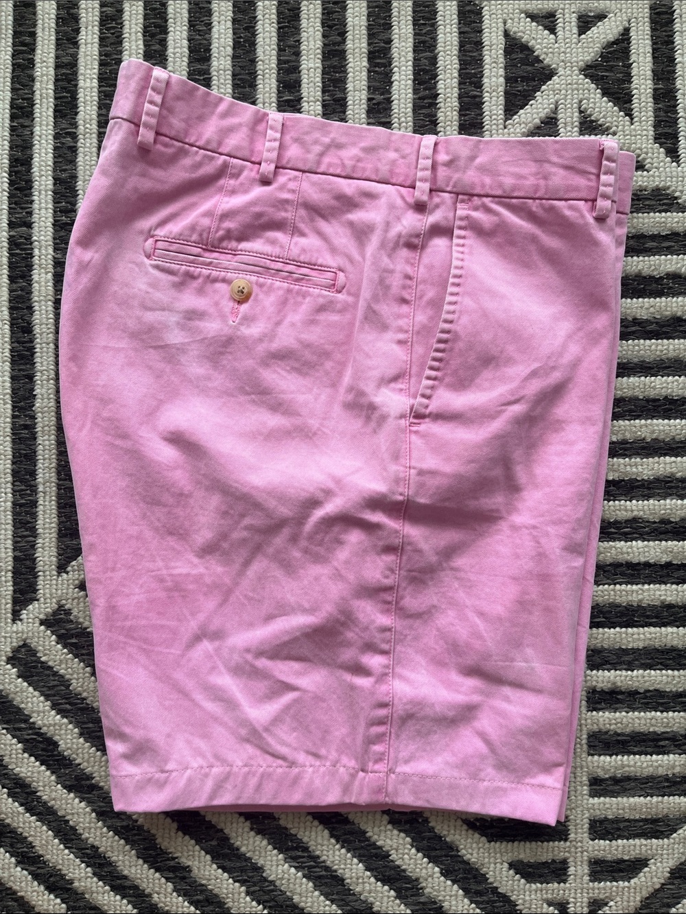 Peter Millar Pink Flat Front Cotton Chino Shorts { Fit 34 Waist }